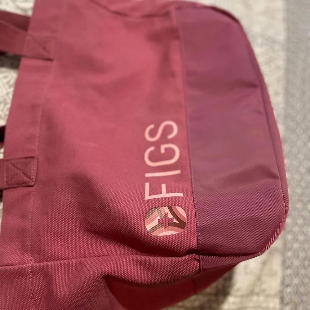 FIGS Large Pink Canvas Tote Bag